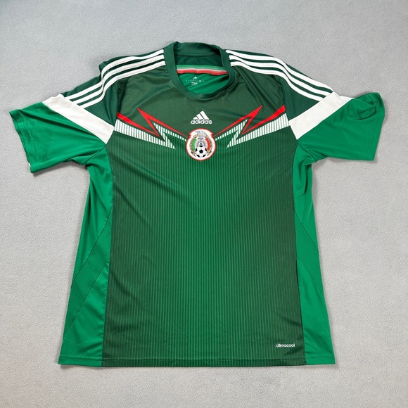 2013 Adidas Mexico National Team Soccer Jersey XL Climalite Green Mens World Cup